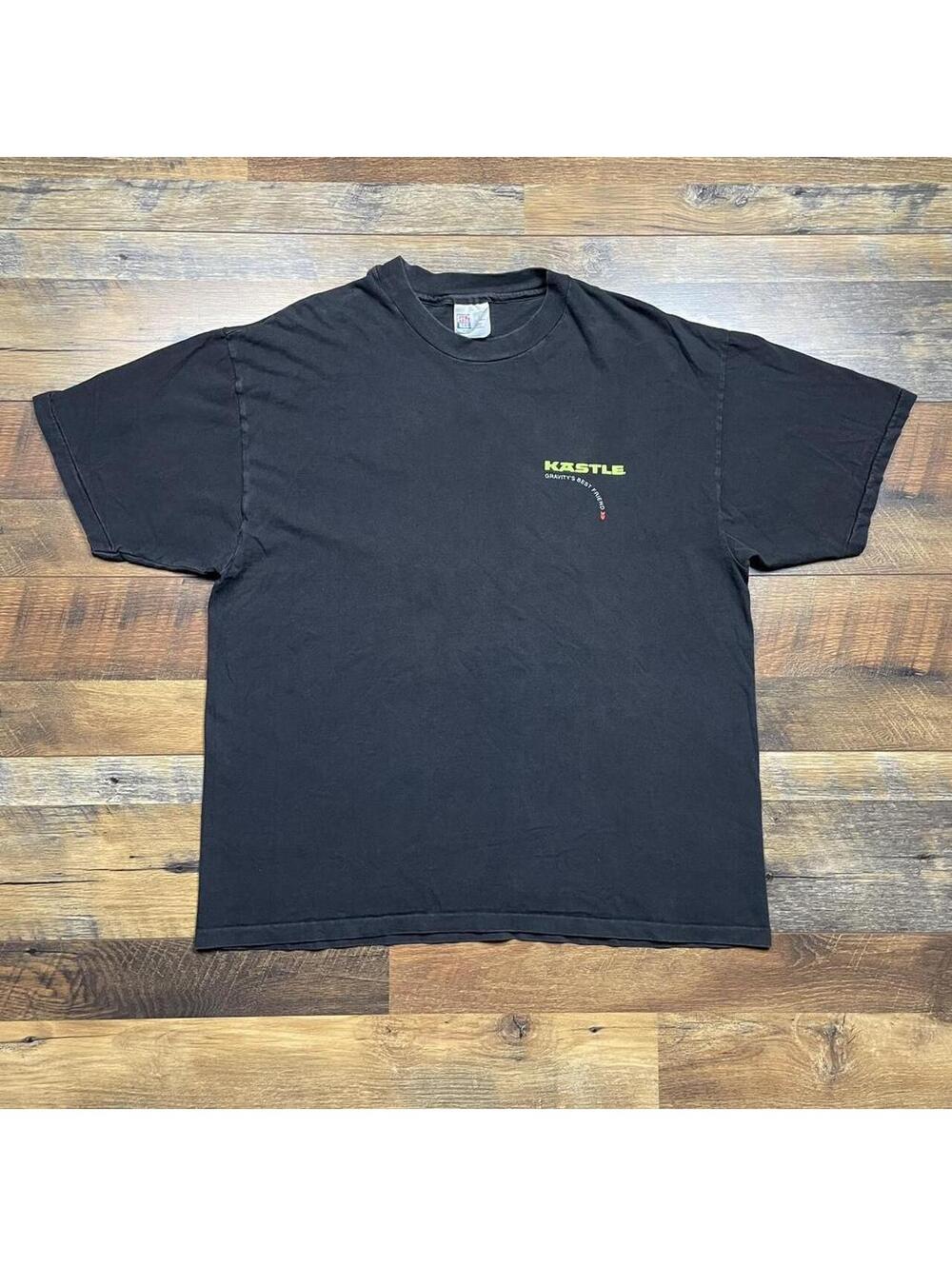 Vintage Kastle Skis T-Shirt Graphic Tee Single Stitch Y2K Ski Snowboarding XL